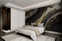 Golden Veined Marble Wall Mural - Wallanza