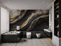 Golden Veined Marble Wall Mural - Wallanza
