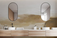 Golden Watercolor Abstract Wallpaper - Wallanza