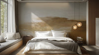 Golden Watercolor Abstract Wallpaper - Wallanza