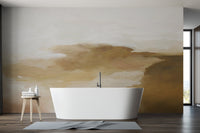 Golden Watercolor Abstract Wallpaper - Wallanza