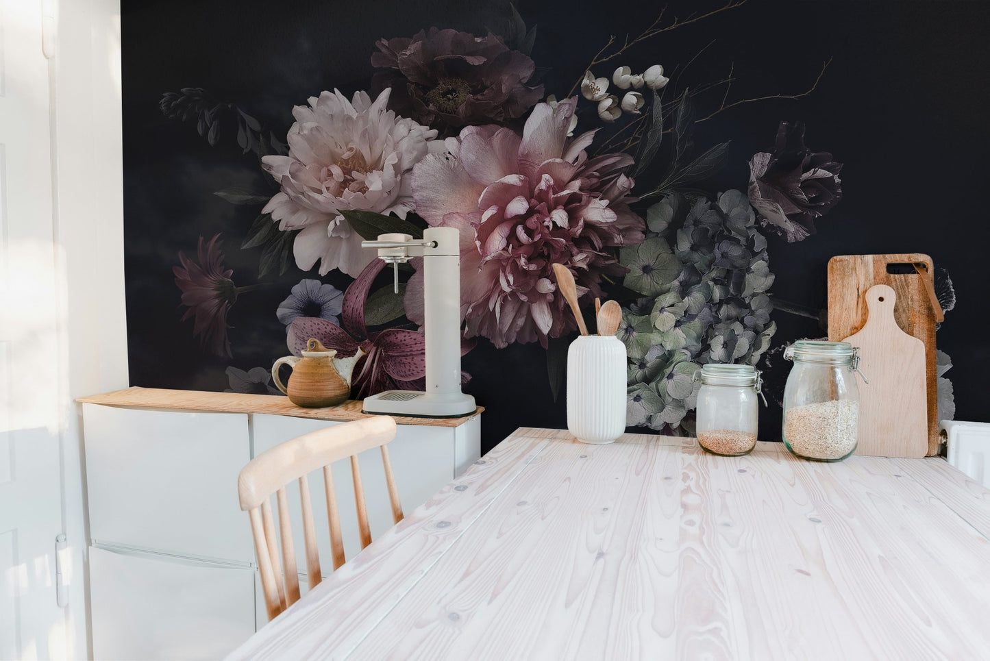 Gothic Garden Delight Wallpaper Mural with Enchanted Vibe