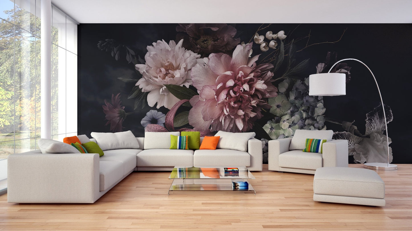 Gothic Garden Delight Wallpaper Mural for Timeless Beauty