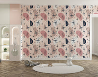 Dance-inspired artistic wallpaper mural look
