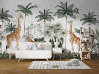 Gracious Giraffes wallpaper for walls - Wallanza