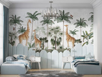 Gracious Giraffes wallpaper for walls - Wallanza