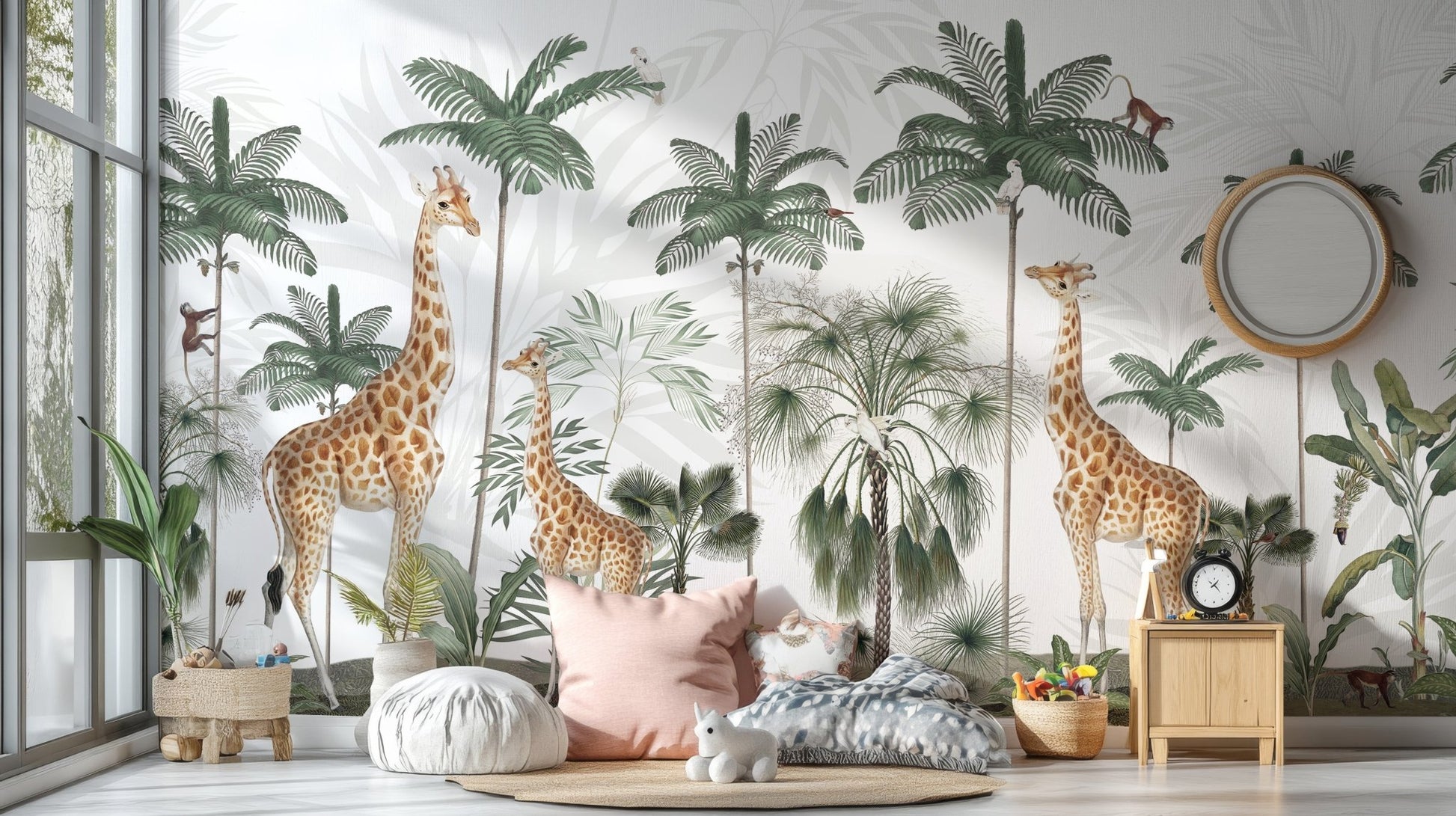 Gracious Giraffes wallpaper for walls - Wallanza