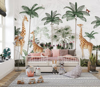 Gracious Giraffes wallpaper for walls - Wallanza