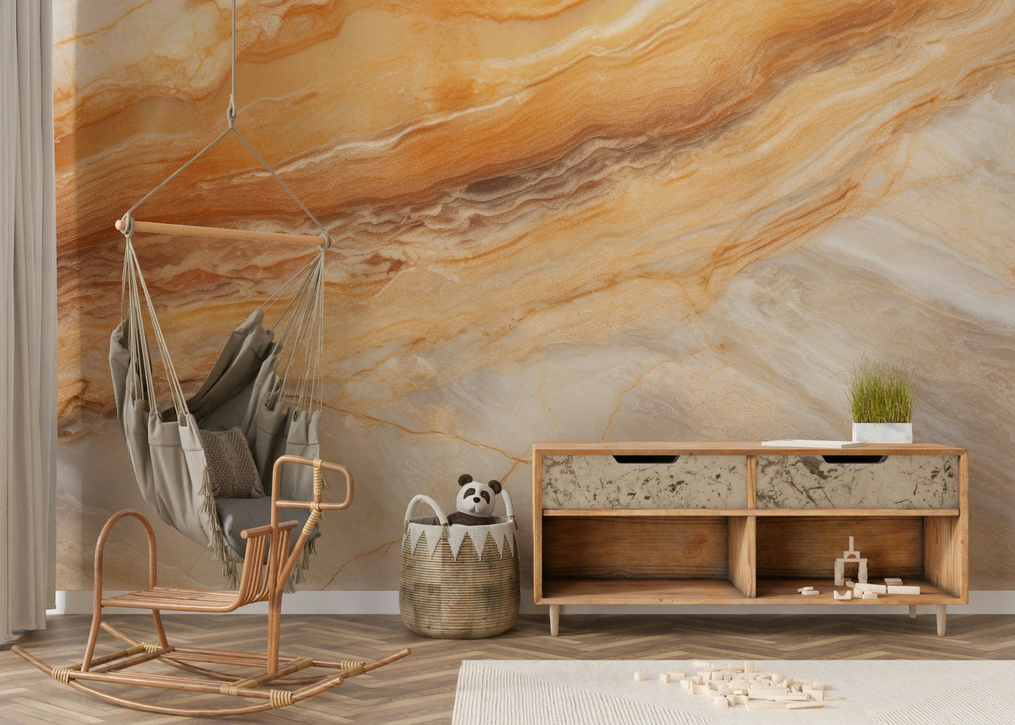 Beige marble wallpaper for interior