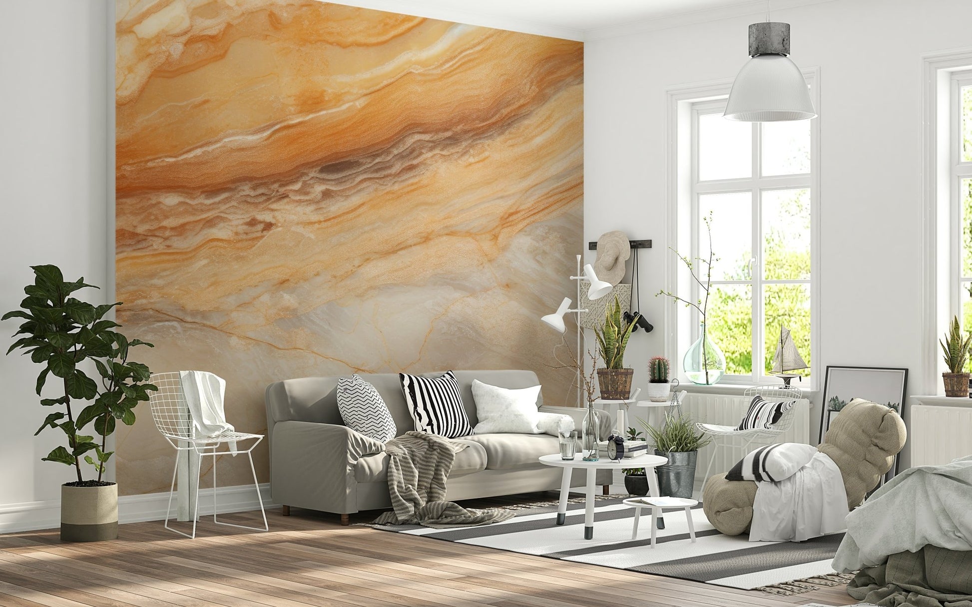 Organic stone texture for full wall