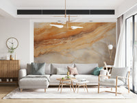 Golden vein design for accent wall