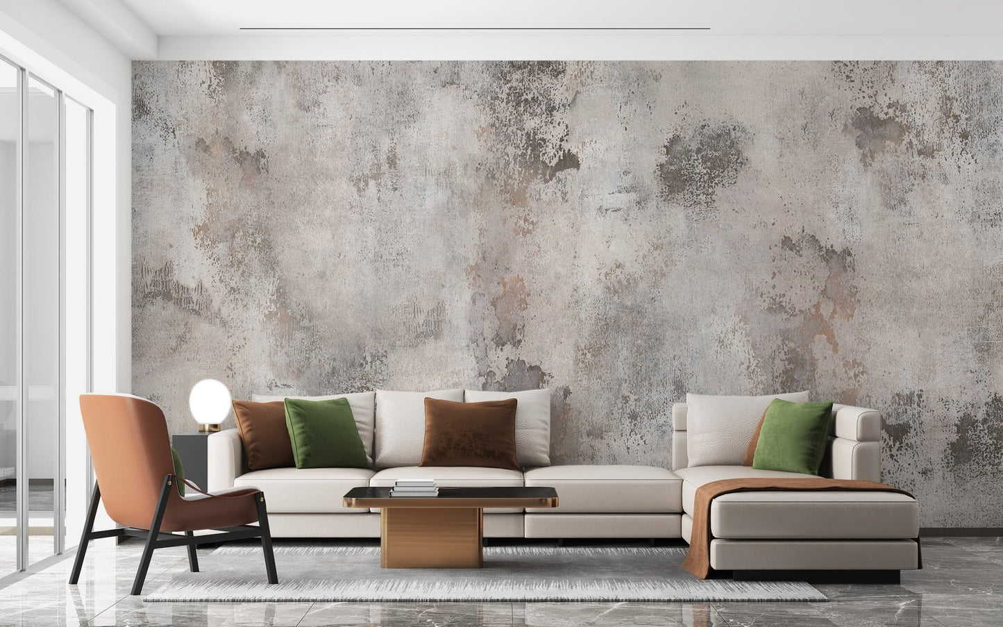 Gray Concrete Wall Mural - Wallanza