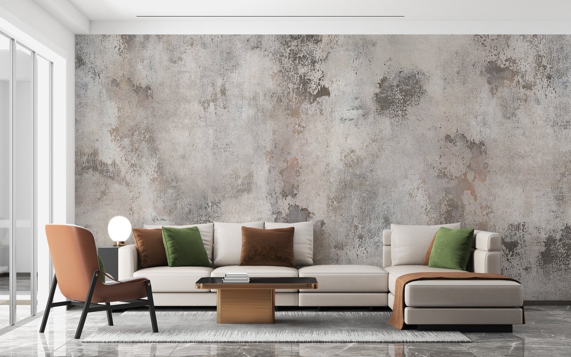 Gray Concrete Wall Mural - Wallanza