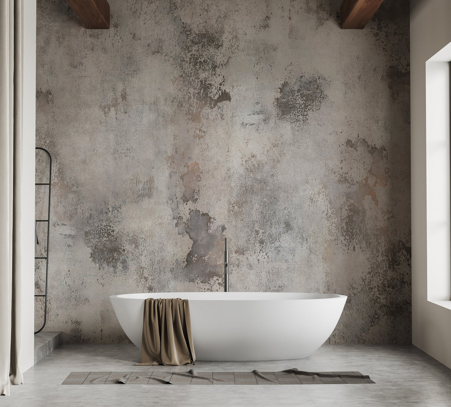 Gray Concrete Wall Mural - Wallanza