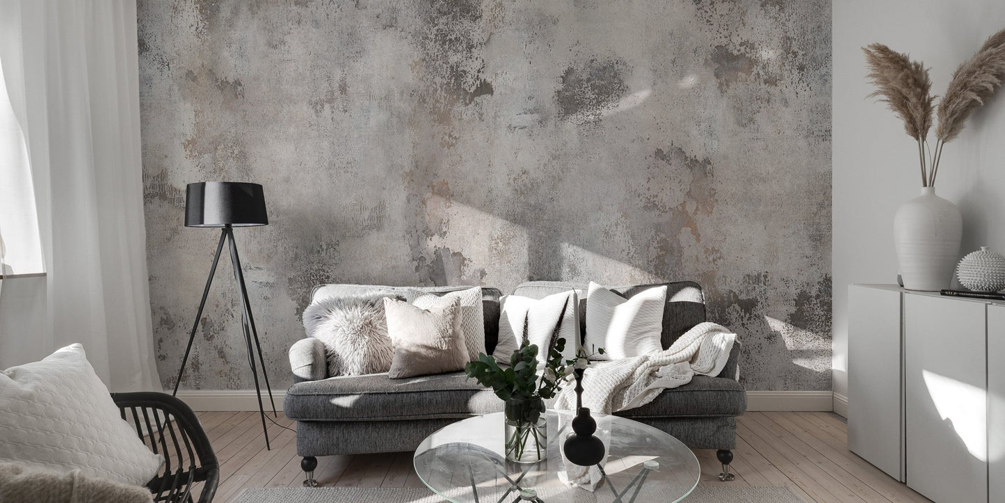 Gray Concrete Wall Mural - Wallanza