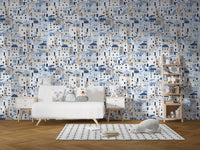Greek Island Houses Wall Mural - Wallanza
