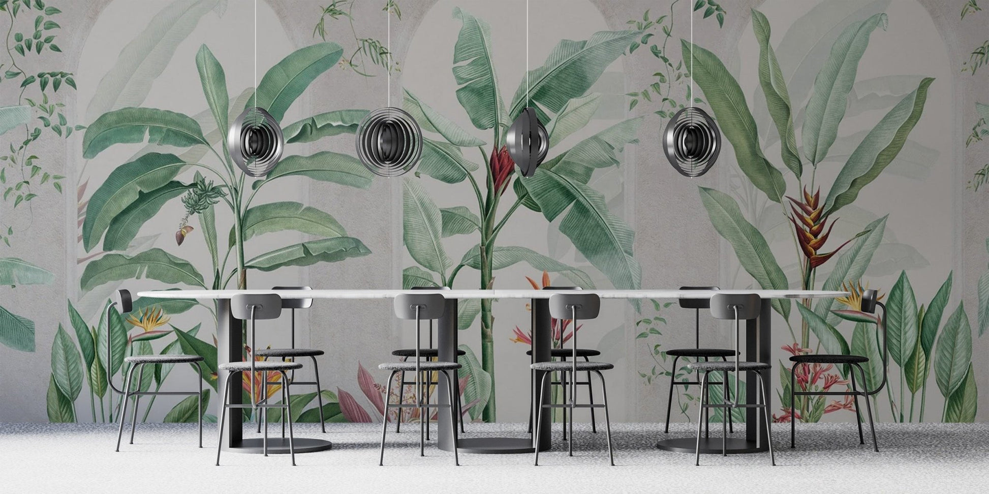 Green Banana Leaf Tropical Wallpaper - Wallanza