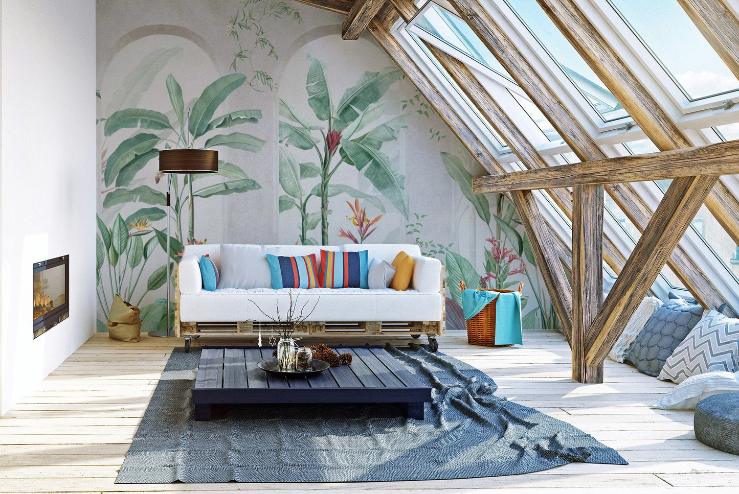 Green Banana Leaf Tropical Wallpaper - Wallanza