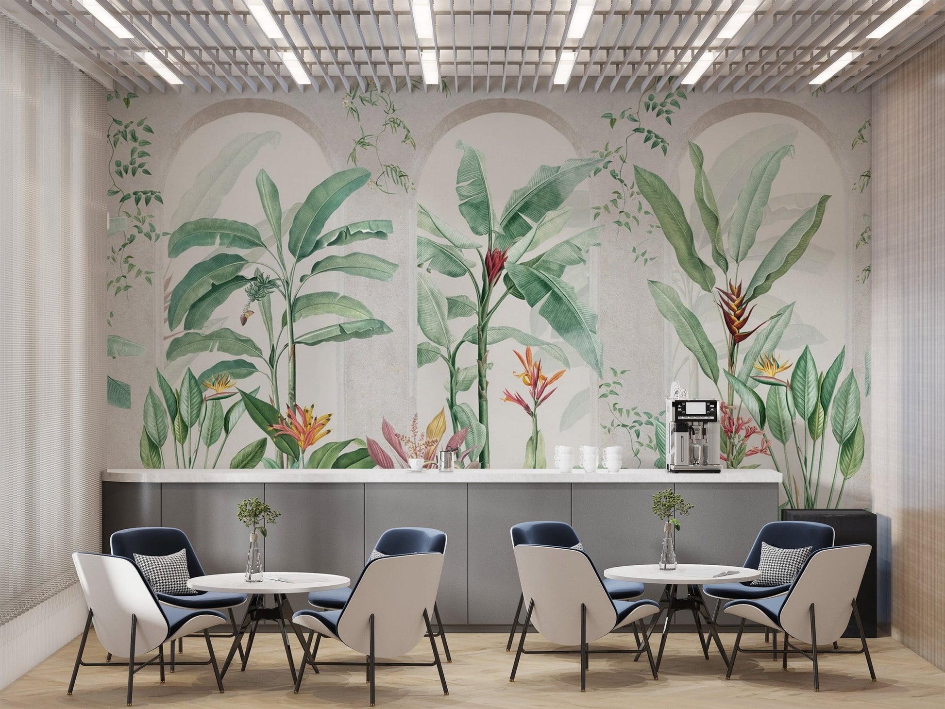 Green Banana Leaf Tropical Wallpaper - Wallanza