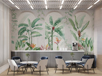 Green Banana Leaf Tropical Wallpaper - Wallanza