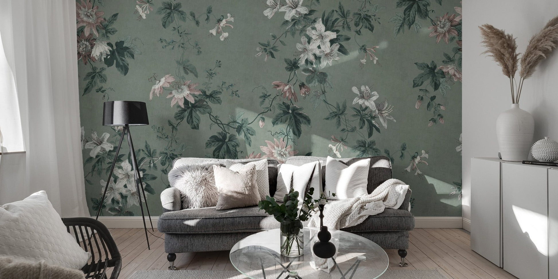 Green Chinoiserie Wallpaper - Wallanza