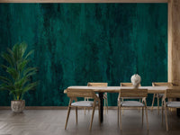 Industrial green grunge wall mural showing natural aging and wear.