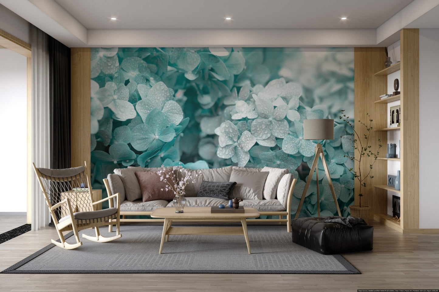 Green Hydrangea Bloom Wallpaper - Wallanza