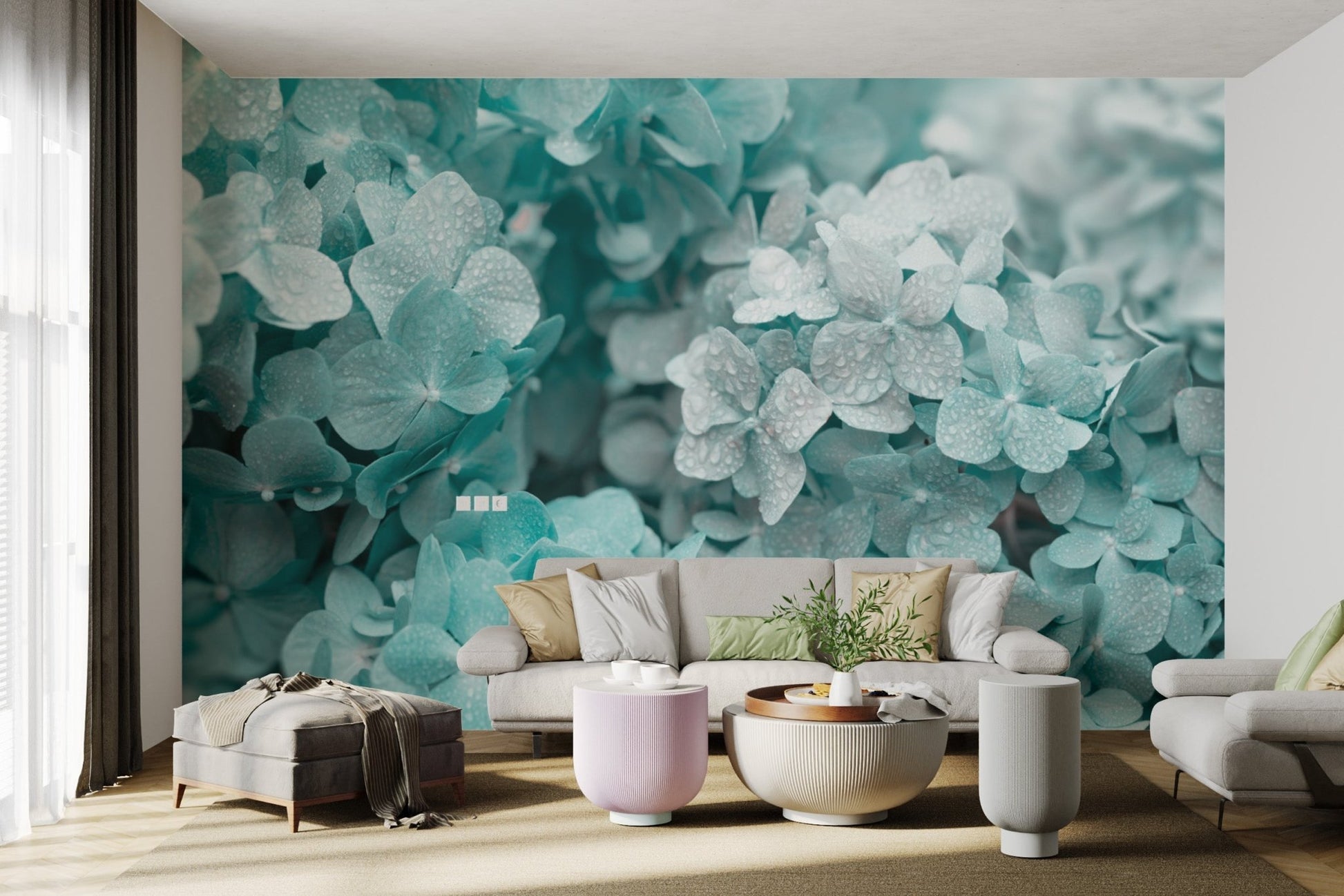 Green Hydrangea Bloom Wallpaper - Wallanza