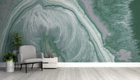 Green Marble Wall Mural - Wallanza