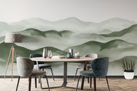 Green Misty Mountain Wallpaper - Wallanza