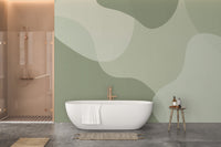 Green Modern Abstract Wall Mural - Wallanza