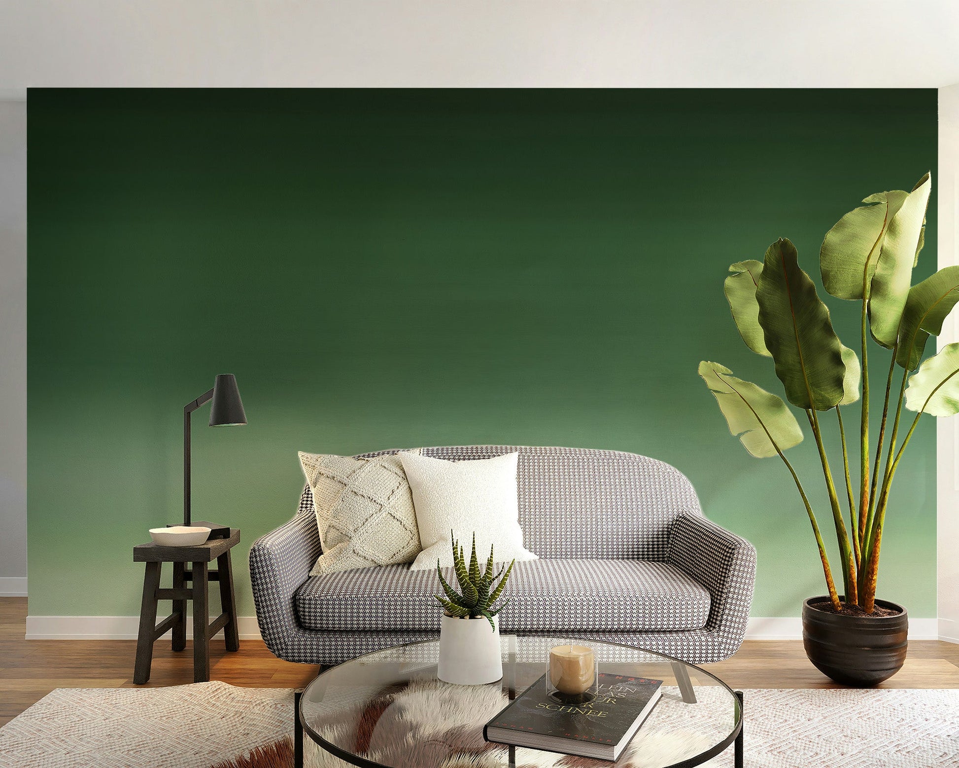 Green Ombre Wall Mural - Wallanza