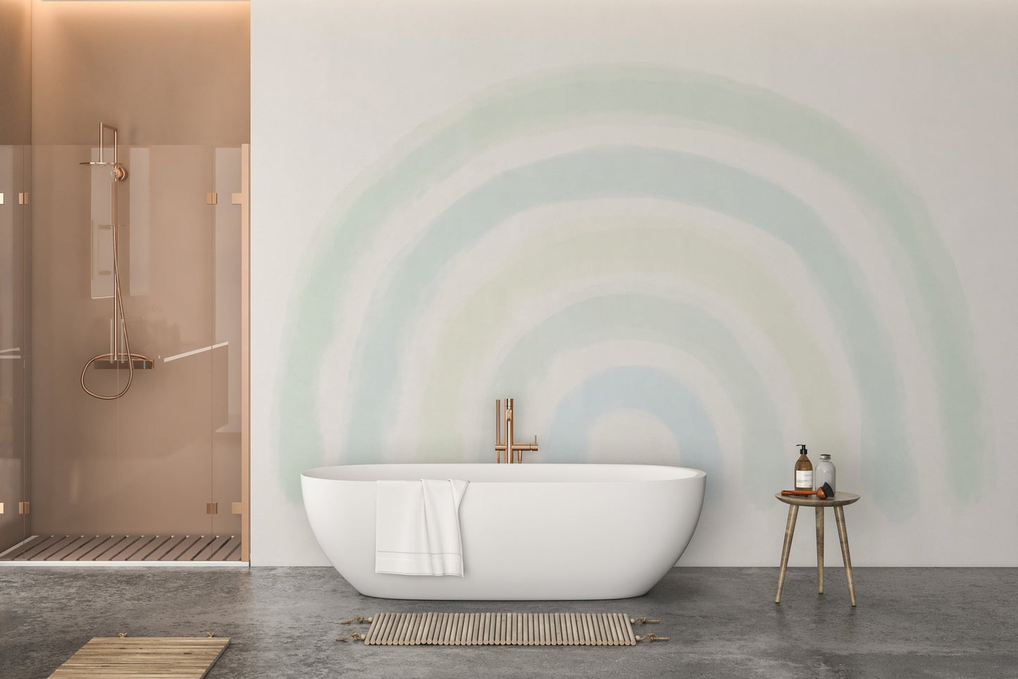 Green Rainbow kids Wallpaper - Wallanza