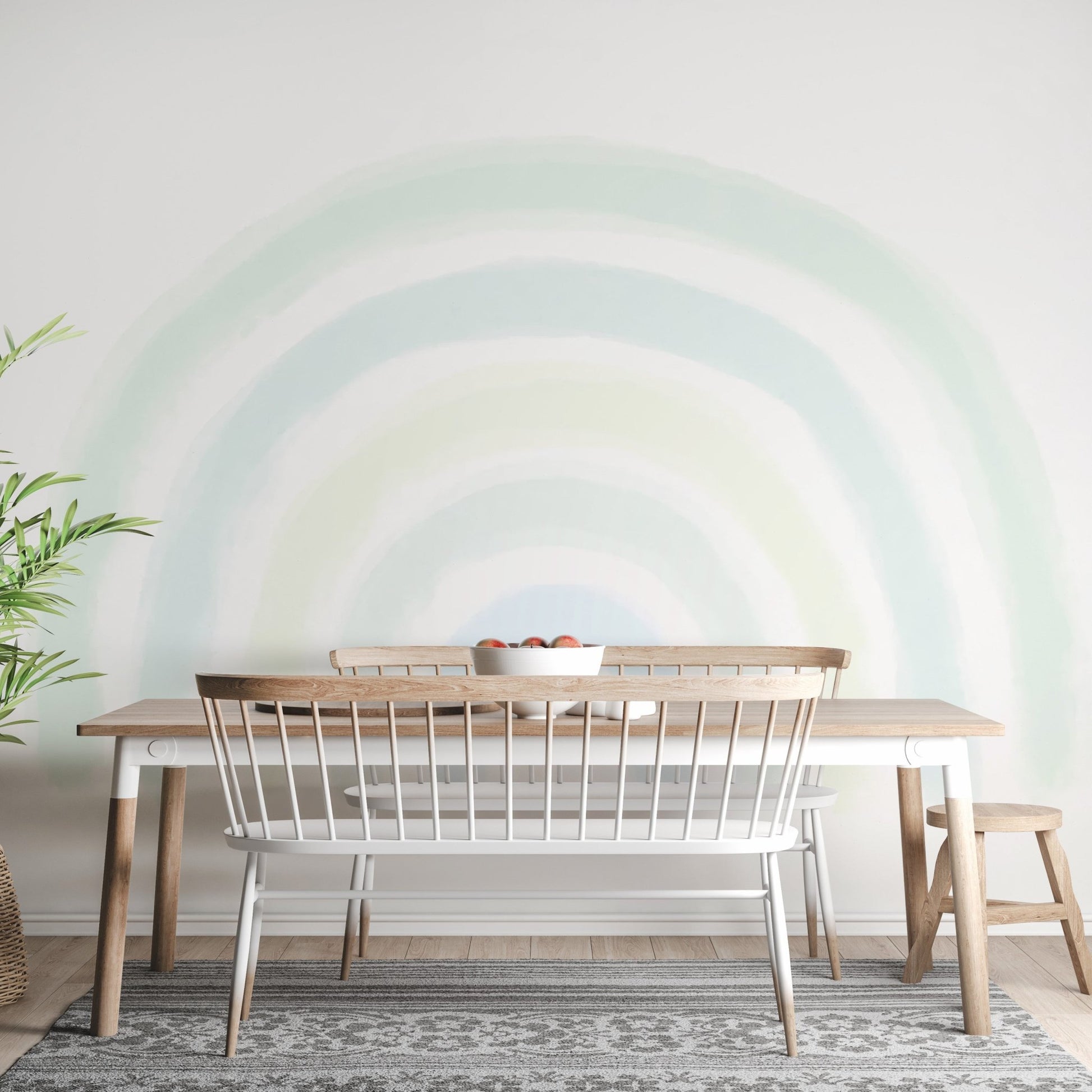 Green Rainbow kids Wallpaper - Wallanza