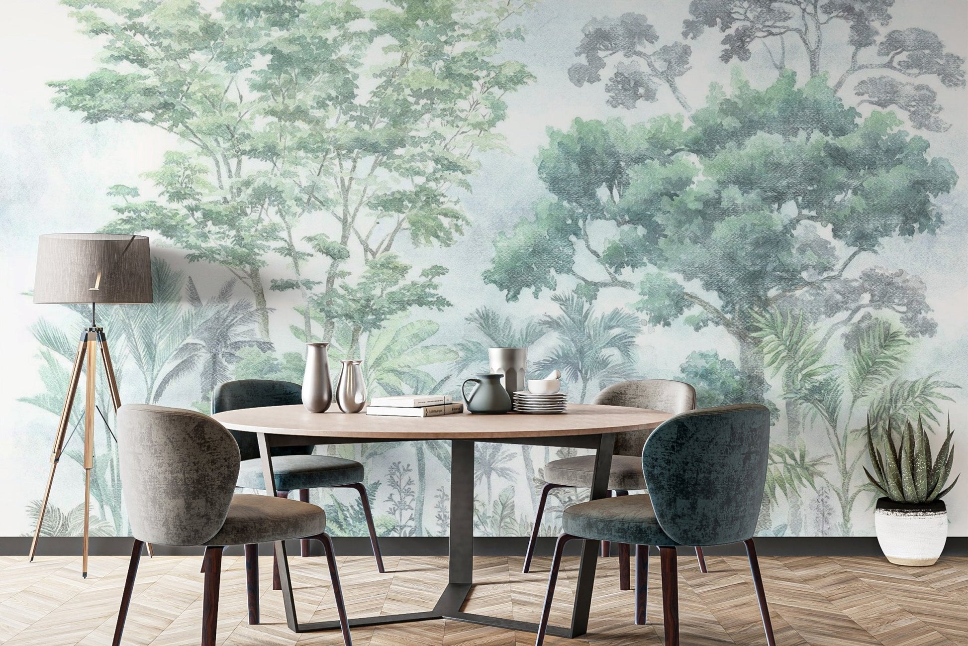 Green Tropical Jungle Wallpaper - Wallanza