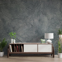 Grey Granite Textured Wall Mural adding depth to a residential hallway.