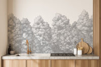 Grey Trees Wall Mural - Wallanza