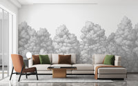 Grey Trees Wall Mural - Wallanza