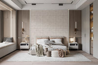 Artistic monochrome grid for designer wallpaper murals
