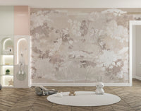 Grunge Garden wall mural as a feature wall in a modern playroom area.