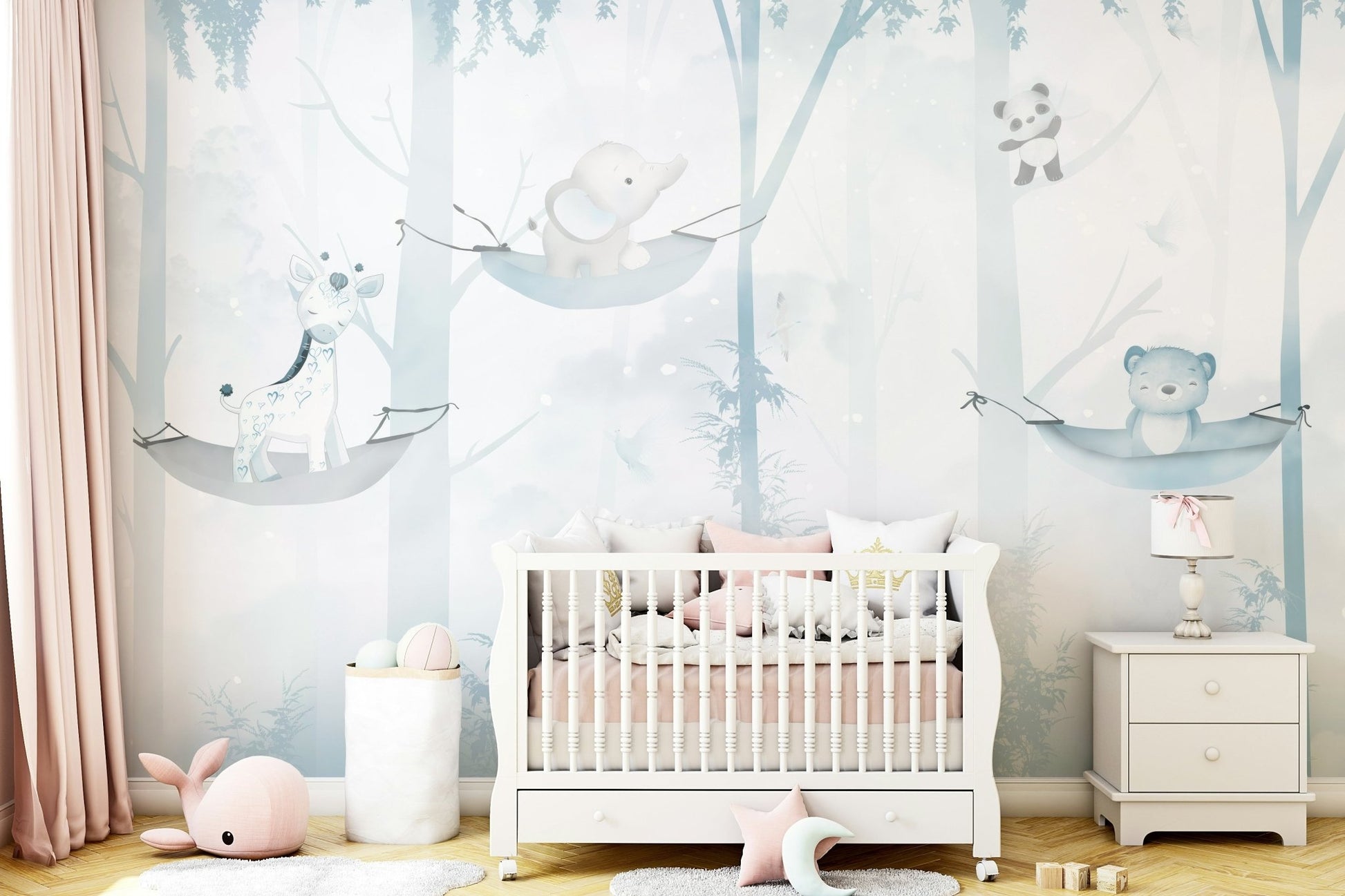 Hammock Time Blue Wall Mural - Wallanza