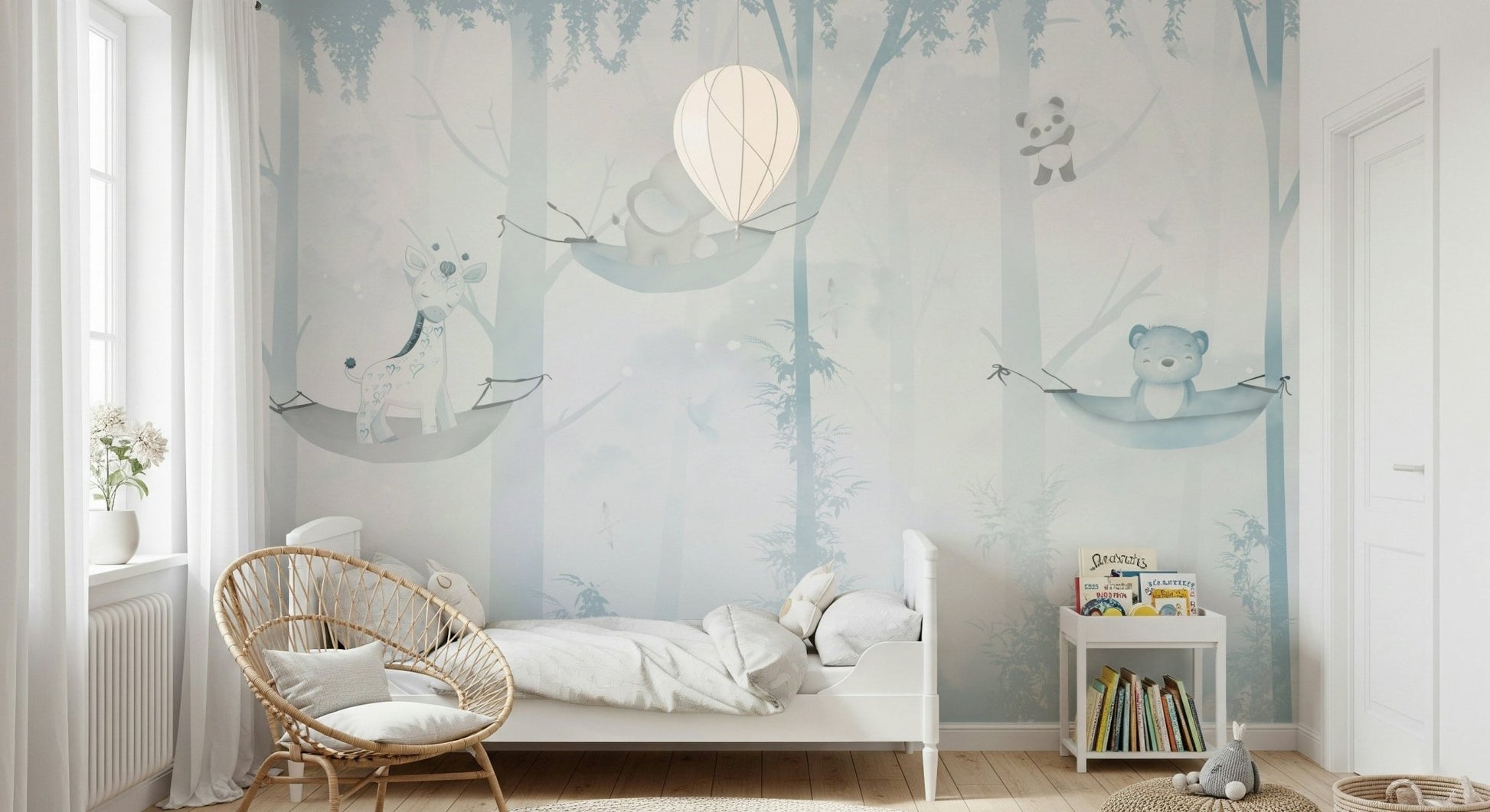 Hammock Time Blue Wall Mural - Wallanza