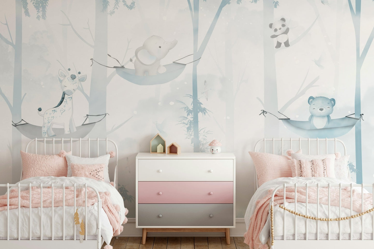 Hammock Time Blue Wall Mural - Wallanza