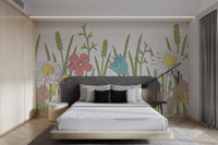 Hand - Drawn Wildflower Wallpaper - Wallanza