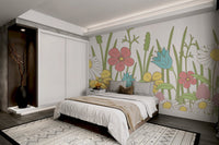 Hand - Drawn Wildflower Wallpaper - Wallanza