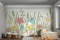 Hand - Drawn Wildflower Wallpaper - Wallanza