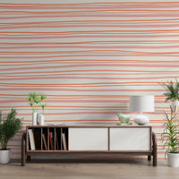 Hand - Painted Abstract Lines Wallpaper - Wallanza