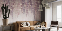 Hanging Blossom Leaves Wallpaper Mural - Wallanza