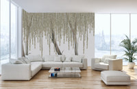 Floral Hanging Tree Wall Mural for modern living space.