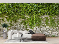 Vertical garden style green mural for a feature wall in a residential setting.